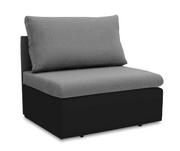 Sofy i kanapy - Sofa fotel rozkładany do spania Toledo Szary/Czarny - miniaturka - grafika 1