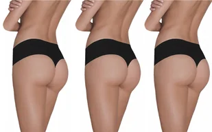 Majtki stringi Gatta Sisi czarne XL - 3 pak - Majtki damskie - miniaturka - grafika 1