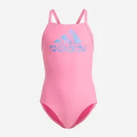 Stroje kąpielowe dla dziewczynek - Młodzieżowy strój kąpielowy jednoczęściowy na basen dla dziewczynki Adidas Big Logo Suit IA5416 170 cm Różowy (4066761010203) - miniaturka - grafika 1