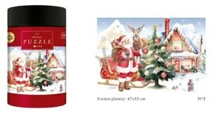 Interdruk, PUZZLE ŚWIĄTECZNE w tubie 500 elementów MIKOŁAJ - Puzzle - miniaturka - grafika 1
