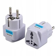 Adaptery i przejściówki - Adapter podróżny sieciowy przejściówka wtyk pl eu / gniazdo usa uk - miniaturka - grafika 1