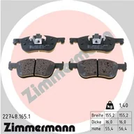 Klocki hamulcowe - Klocki hamulcowe - komplet ZIMMERMANN 22748.165.1 - miniaturka - grafika 1