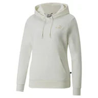 Bluzy damskie - Bluza z kapturem damska Puma ESS+ Embroidery ecru 67000499-XS - miniaturka - grafika 1