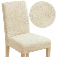 Pokrowce na meble - POKROWIEC NA KRZESŁO KASZMIROWY BEŻ ŻAKARD ELASTYCZNY UNIWERSALNY GRUBY - miniaturka - grafika 1