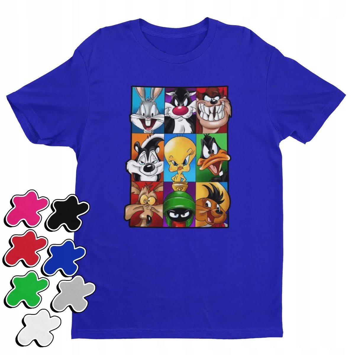 Koszulka T-Shirt Dziecięca Z Nadrukiem Looney Tunes Bohaterowie -L 146-152