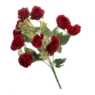 Bukiet róży 32cm 10 główek C003 RD1 sztuczne róże czerwone - Sztuczne kwiaty - miniaturka - grafika 1