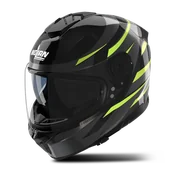 Kaski motocyklowe - Kask Integralny Nolan N80-8 Fervo Czarno/Antracyt/Zielony Impulse Chromowany MetalM - miniaturka - grafika 1