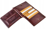 Portfele - Brązowy Rozkładny Męski PORTFEL na Banknoty BANKNOTÓWKA SKÓRA Licowa WILD ! - miniaturka - grafika 1