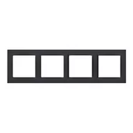 Klawisze i ramki - Ramka 4-krotna - uniwersalna poziom i pion, czarny mat, SIMON10 - miniaturka - grafika 1
