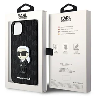 Karl Lagerfeld KLHCP14MSAKHPKK iPhone 14 Plus 6.7" czarny/black Saffiano Monogram Ikonik - Etui i futerały do telefonów - miniaturka - grafika 8