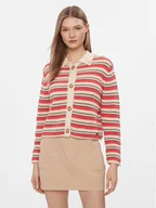 Swetry damskie - Pepe Jeans Kardigan Gala Cardigan PL702107 Czerwony Slim Fit - miniaturka - grafika 1