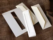 Pasmanteria - Haft krzyżykowy - Zakładki z prostokątnym psp białe - miniaturka - grafika 1