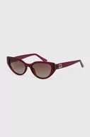 Okulary przeciwsłoneczne - Guess okulary przeciwsłoneczne damskie kolor fioletowy GU7910_5269T - miniaturka - grafika 1