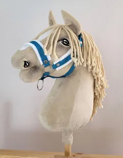 Kantar regulowany dla konia Hobby Horse A3 turkus białym futerkiem - Zabawki i gry sportowe - miniaturka - grafika 1