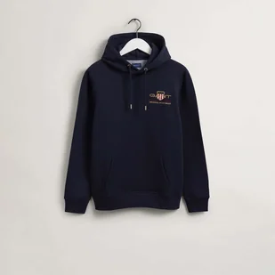 Męska Bluza GANT D2. MEDIUM ARCHIVE SHIELD HOODIE 2047076.433 – Granatowy - Bluzy męskie - miniaturka - grafika 1