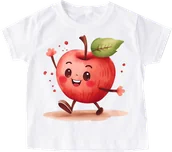 Koszulki dla dziewczynek - dziecięca Koszulka z jabłkiem na dzień jabłka jabłko17 - miniaturka - grafika 1