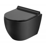 Miski WC - Uptrend Caneo miska WC wisząca Up-Rim z deską wolnoopadającą czarny mat TR2196D-18 - miniaturka - grafika 1