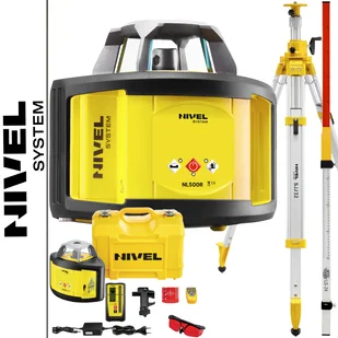 Niwelator laserowy NL500 Nivel System + Detektor RD700 + Statyw korbowy SJJ32 + Łata laserowa LS-24 - Sprzęt geodezyjny - miniaturka - grafika 1