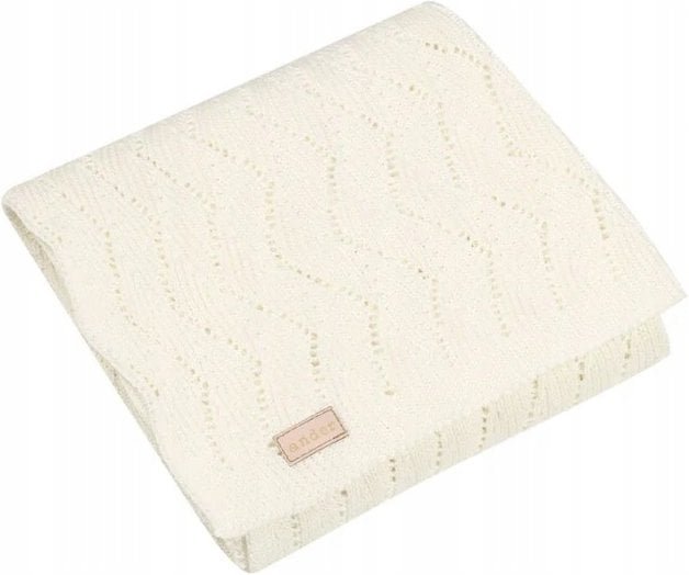 Kocyk z bawełny Augusta 75x100 kremowy P18 Ander