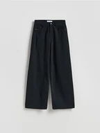 Spodnie damskie - Reserved - Jeansy wide leg z wysokim stanem - czarny - miniaturka - grafika 1