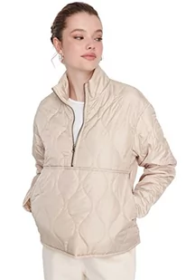 Trendyol Damska bluza z kapturem, gładka, oversize, kurtka zimowa, beżowy, S, BEŻOWY - Kurtki damskie - miniaturka - grafika 1