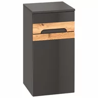Szafki łazienkowe - Niska Szafka Łazienkowa Wisząca Galaxy Grafit 810 - miniaturka - grafika 1