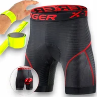 Spodenki rowerowe - Spodenki Rowerowe Kolarskie Męskie Wkładka Żelowa X-tiger Xl + Odblask - miniaturka - grafika 1