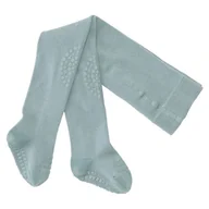 Rajstopy - GoBabyGo antypoślizgowe rajstopy do raczkowania i nauki chodzenia Dusty Blue 6 m+ - miniaturka - grafika 1