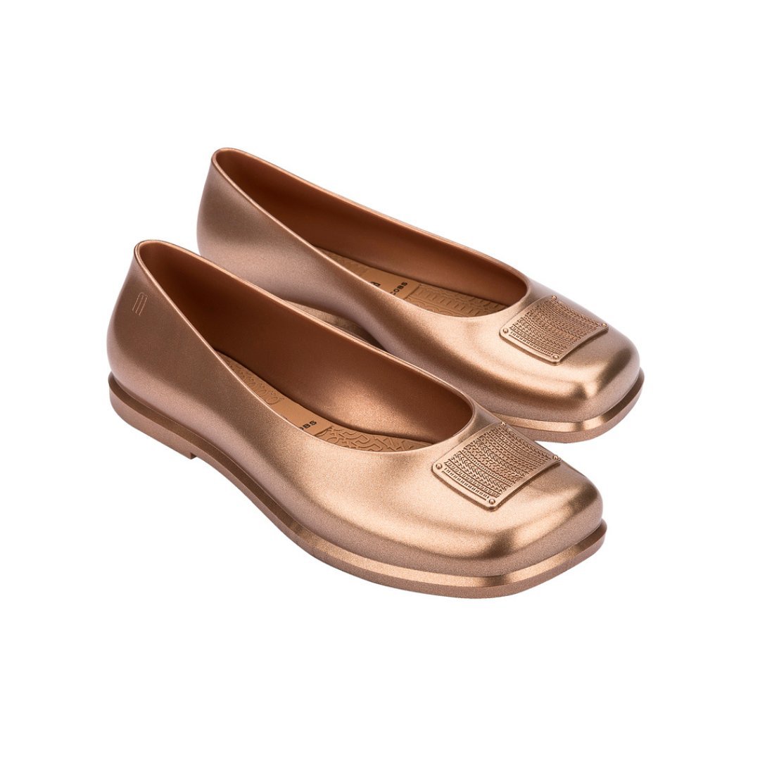 Melissa Ruby + Marc Jacobs AD Gold/Beige Baleriny Damskie Złote 37