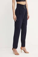 Spodnie damskie - Morgan spodnie PROUR.F damskie kolor granatowy fason cargo high waist PROUR.F - miniaturka - grafika 1