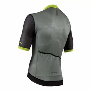 Nalini 03002401100C000.10 BASER GOMESH J Męski T-Shirt Czarny/Zielony Oliwkowy XXL, Czarny/Zielony Oliwki, XXL - Koszulki męskie - miniaturka - grafika 1