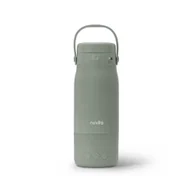 Podgrzewacze butelek i sterylizatory - Nuvita Przenośna butelka 3w1 do podgrzewania wody mleka i posiłku, Szałwiowa Zieleń - miniaturka - grafika 1