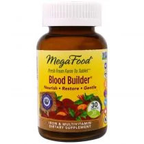 MegaFood Blood Builder żelazo + witamina B12 + kwas foliowy 30 tab. - Suplementy naturalne - miniaturka - grafika 1