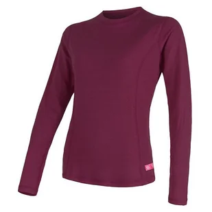 Koszulka damska Sensor DF Merino Wool dl.r. Rozmiar: M / Kolor: fioletowy - Koszulki sportowe damskie - miniaturka - grafika 1