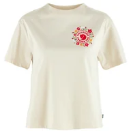 Koszulki sportowe damskie - Koszulka damska Fjällräven Fjällblomster Logo T-shirt W Rozmiar: M / Kolor: biały - miniaturka - grafika 1