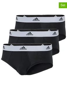 adidas Slipy (3 pary) w kolorze czarnym - Majtki męskie - miniaturka - grafika 1