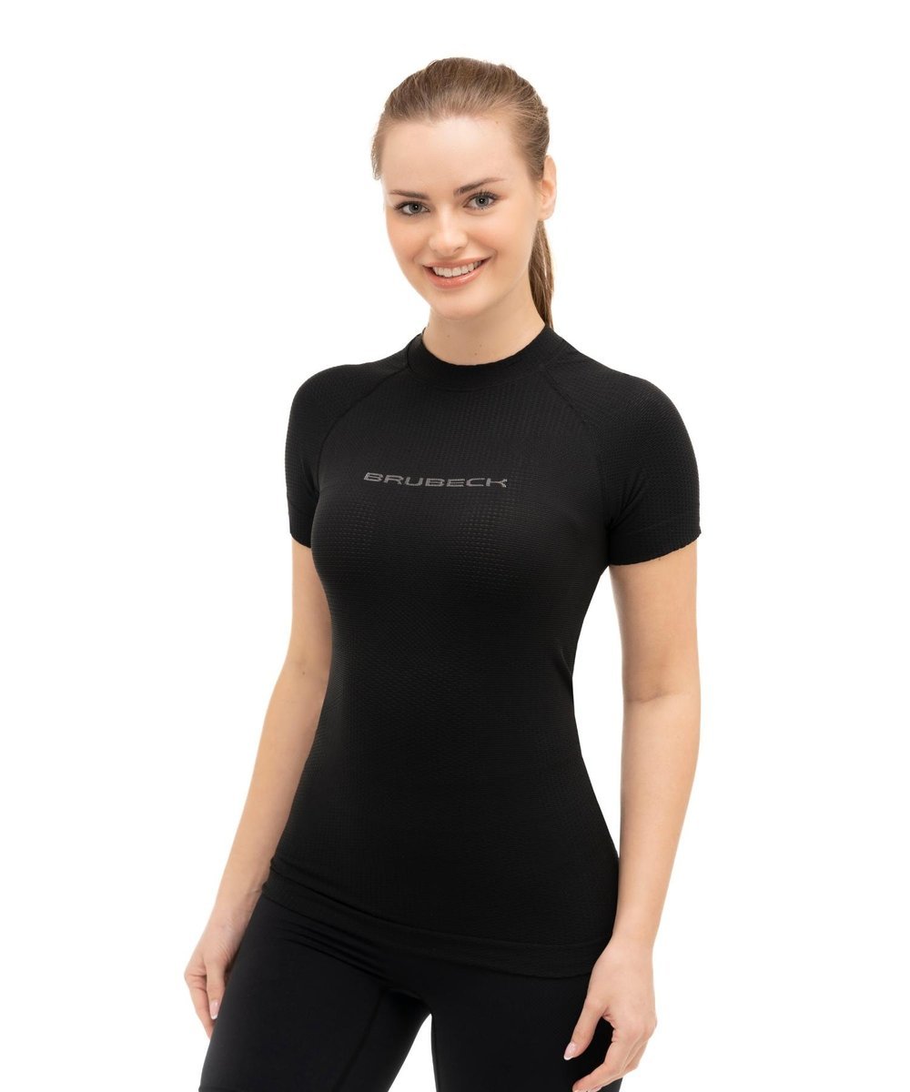 Brubeck Koszulka termoaktywna damska 3D PRO czarny L Bieganie