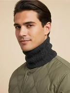 Apaszki i szaliki damskie - Sinsay - Komin z ocieplanym futerkiem - czarny - miniaturka - grafika 1