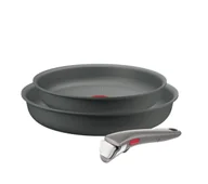 Patelnie - Tefal Halo L8019353 Indukcja Tytanowa 22cm, 26cm - miniaturka - grafika 1