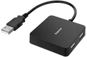 Huby USB - Hama USB Hub 4 Ports USB 2.0 melna 4047443477392 - miniaturka - grafika 1