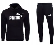 Dresy męskie - PUMA MĘSKI DRES KOMPLETNY ESS LOGO CZARNY r.L - miniaturka - grafika 1