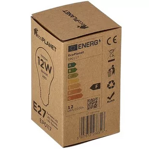 Żarówka LED ECOPLANET LED E27 12W EPO117 Zimna. Klasa energetyczna F - Żarówki LED - miniaturka - grafika 1