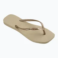 Klapki i japonki damskie - Japonki damskie Havaianas Slim Square sand grey - miniaturka - grafika 1