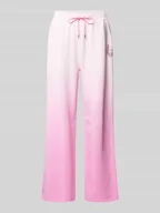 Spodnie sportowe damskie - Spodnie dresowe z elastycznym ściągaczem - miniaturka - grafika 1