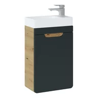 Szafki łazienkowe - Szafka z Umywalką 826 Aruba Cosmos Comad Ciemny Grafit, Dąb Artisan - miniaturka - grafika 1