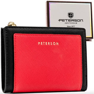 Portfele - Mały portfel-portmonetka damska ze skóry ekologicznej — Peterson - grafika 1
