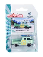 Samochody i pojazdy dla dzieci - MAJORETTE VW VOLKSWAGEN TRANSPORTER T1 ZIELONY Z NIEBIESKĄ DESKĄ 243F-2 1:59 - miniaturka - grafika 1