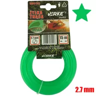 Akcesoria do kos i kosiarek - ŻYŁKA TNĄCA DO KOS I PODKASZAREK 2,7 MM 15 MB VERKE V90133 GWIAZDKA - miniaturka - grafika 1