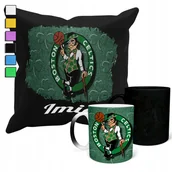 Gadżety dla niej i dla niego - ZESTAW KUBEK MAGICZNY ZMIENIAJĄCY KOLOR + POSZEWKA NBA BOSTON CELTICS+ IMIĘ - miniaturka - grafika 1