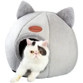 Legowiska dla kotów - Domek dla kota AMBER SZARY rozmiar M - miniaturka - grafika 1